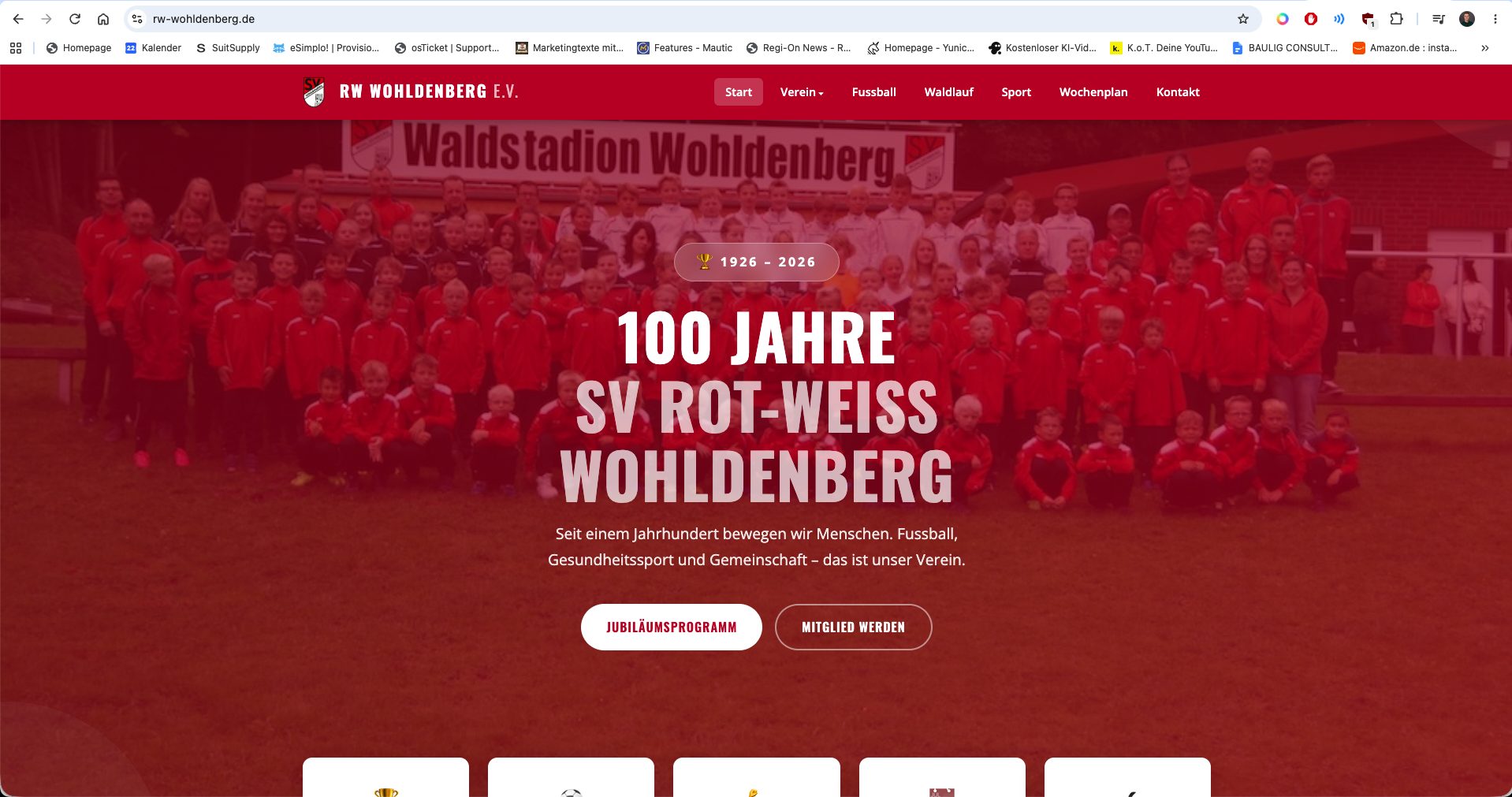 Rot-Weiß Wohldenberg Website
